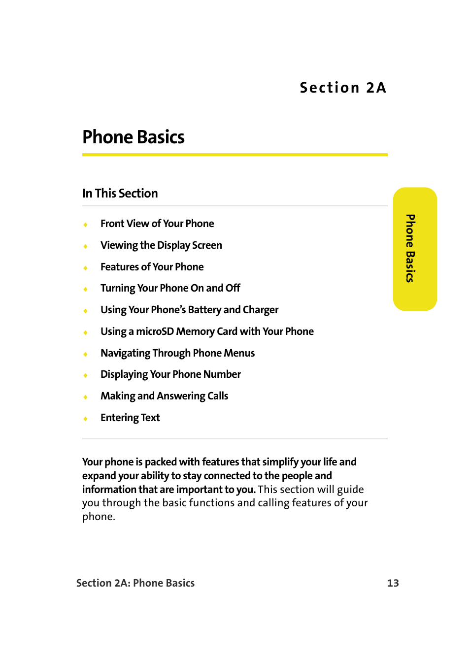 Phone basics, 2a. phone basics | Samsung SPH-M610DAASPR User Manual | Page 39 / 272