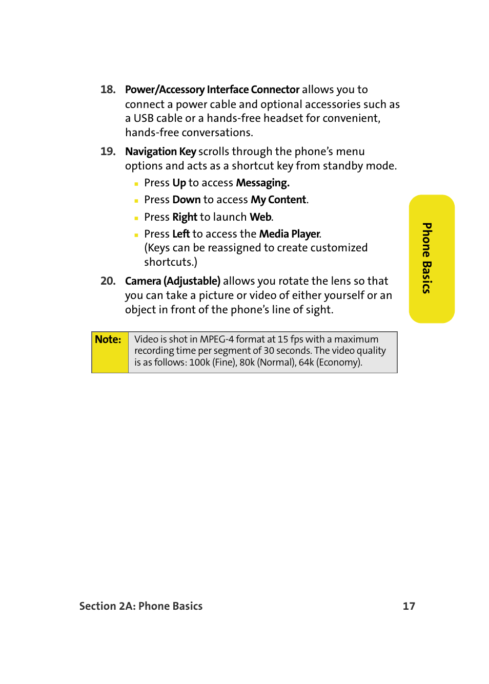 Phone basics | Samsung SPH-M610DAASPR User Manual | Page 43 / 272