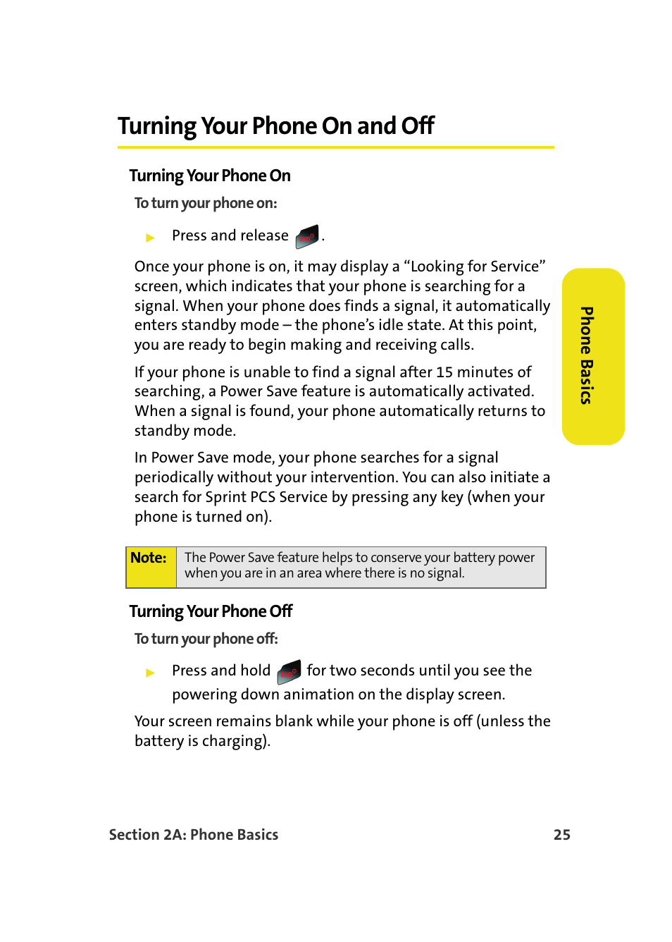 Turning your phone on and off, Turning your phone on, Turning your phone off | Samsung SPH-M610DAASPR User Manual | Page 51 / 272