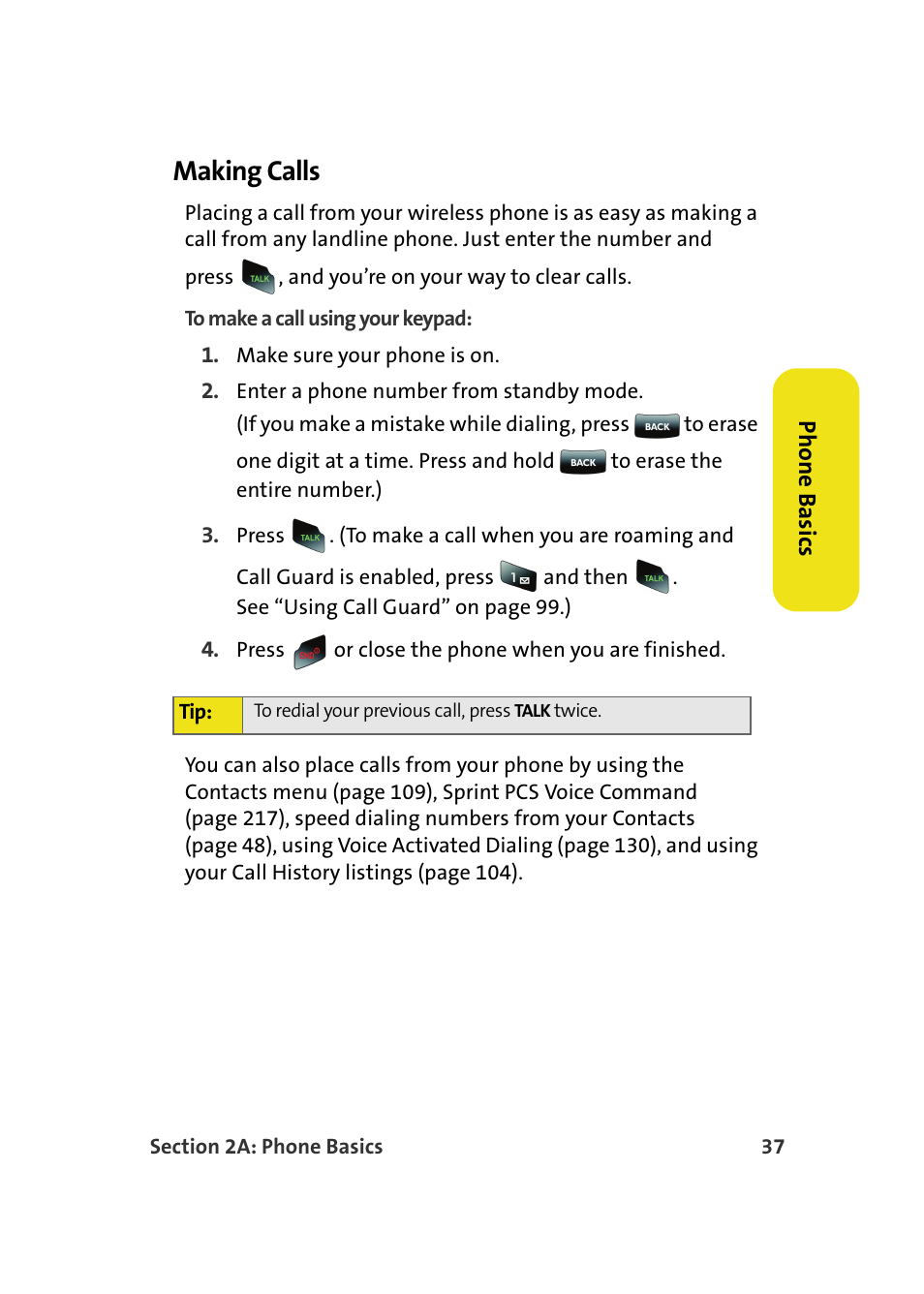 Making calls | Samsung SPH-M610DAASPR User Manual | Page 63 / 272