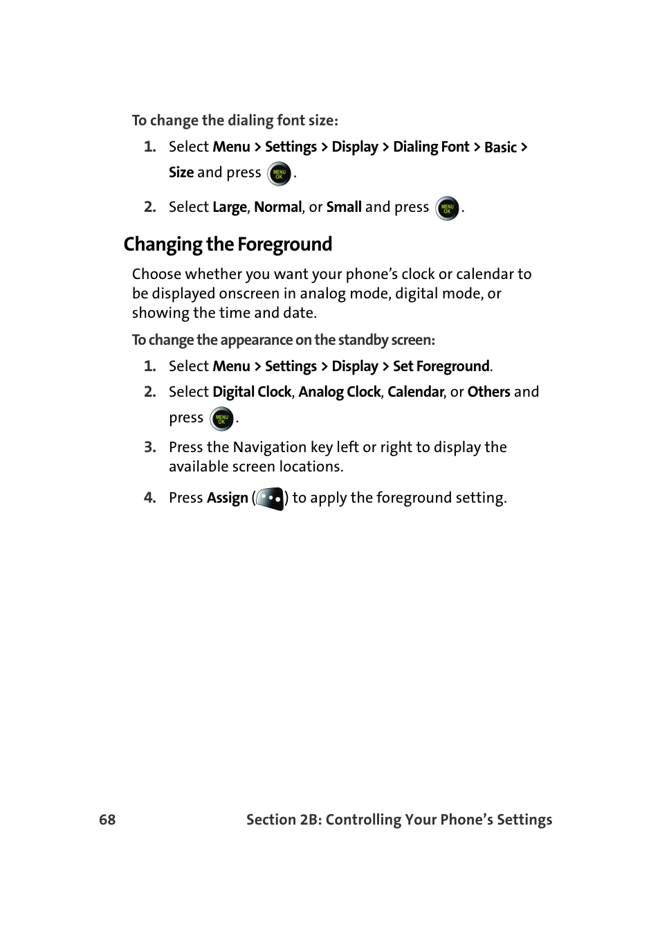 Changing the foreground | Samsung SPH-M610DAASPR User Manual | Page 94 / 272