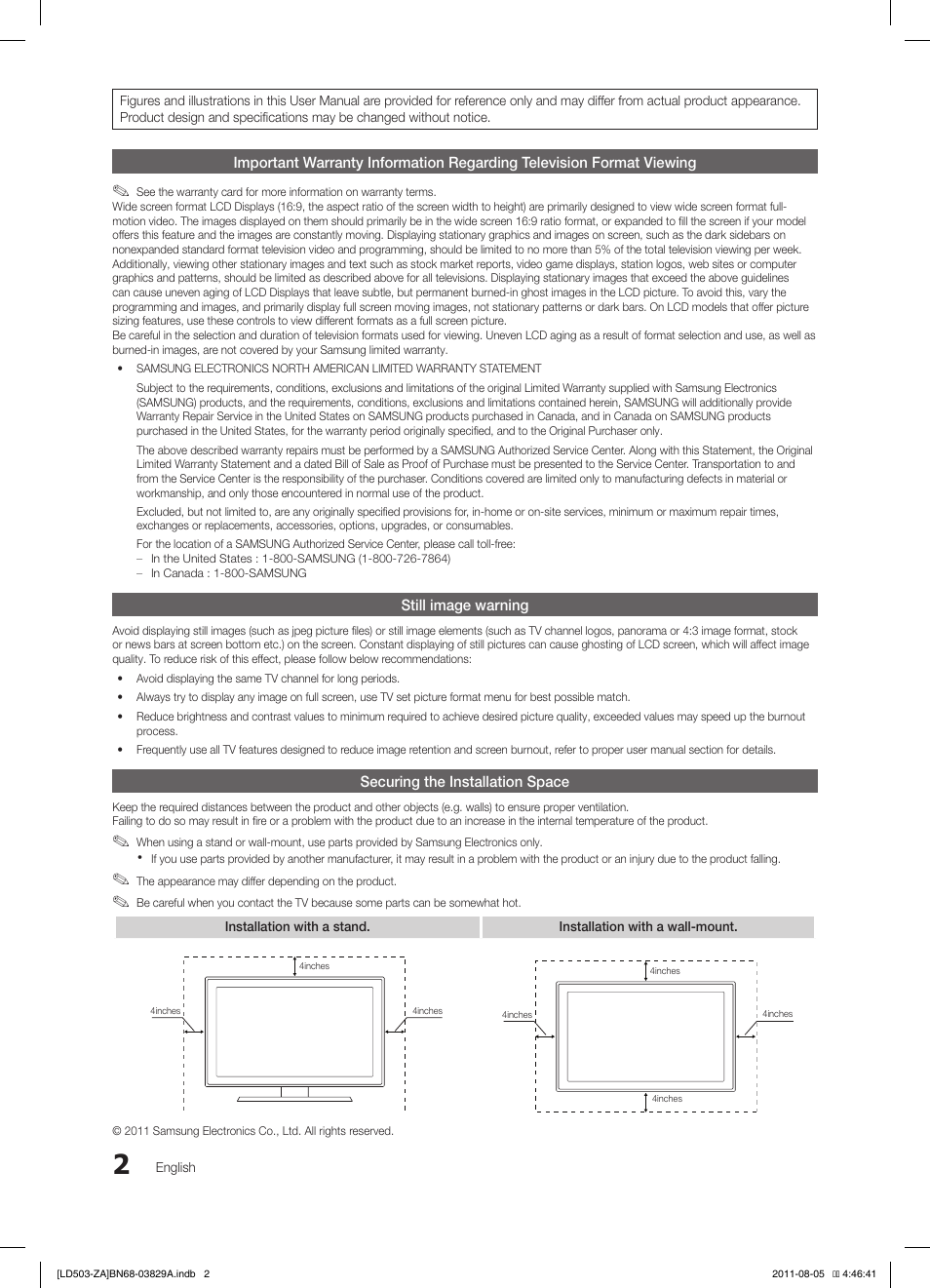 Samsung LN46D503F6FXZA User Manual | Page 2 / 35