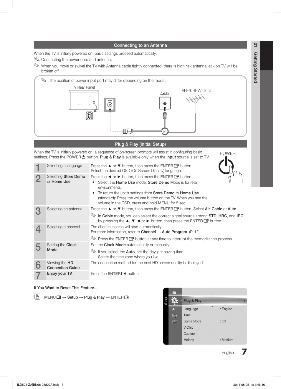Samsung LN46D503F6FXZA User Manual | Page 7 / 35