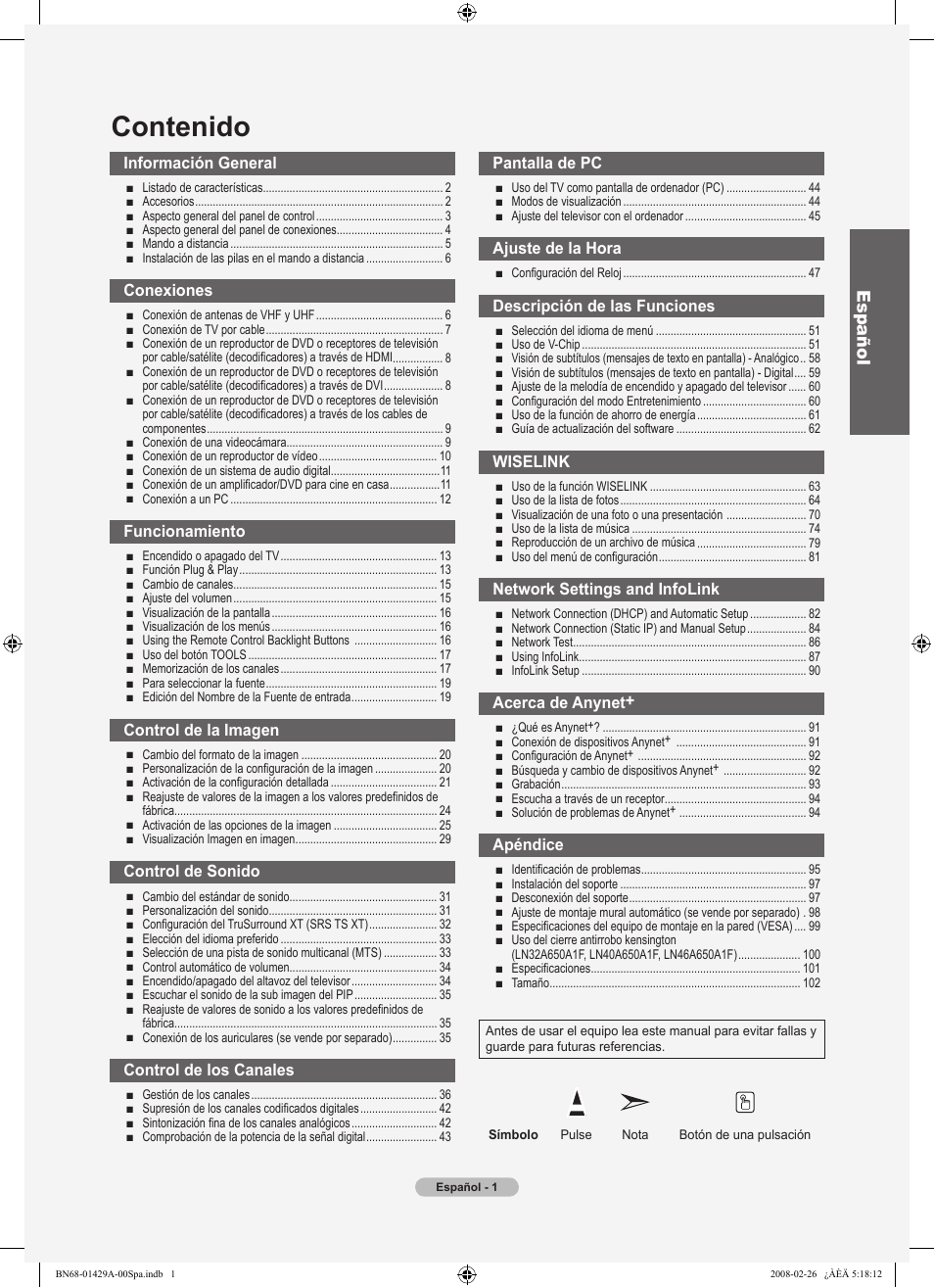 Samsung LN46A650A1FXZA User Manual | Page 117 / 222