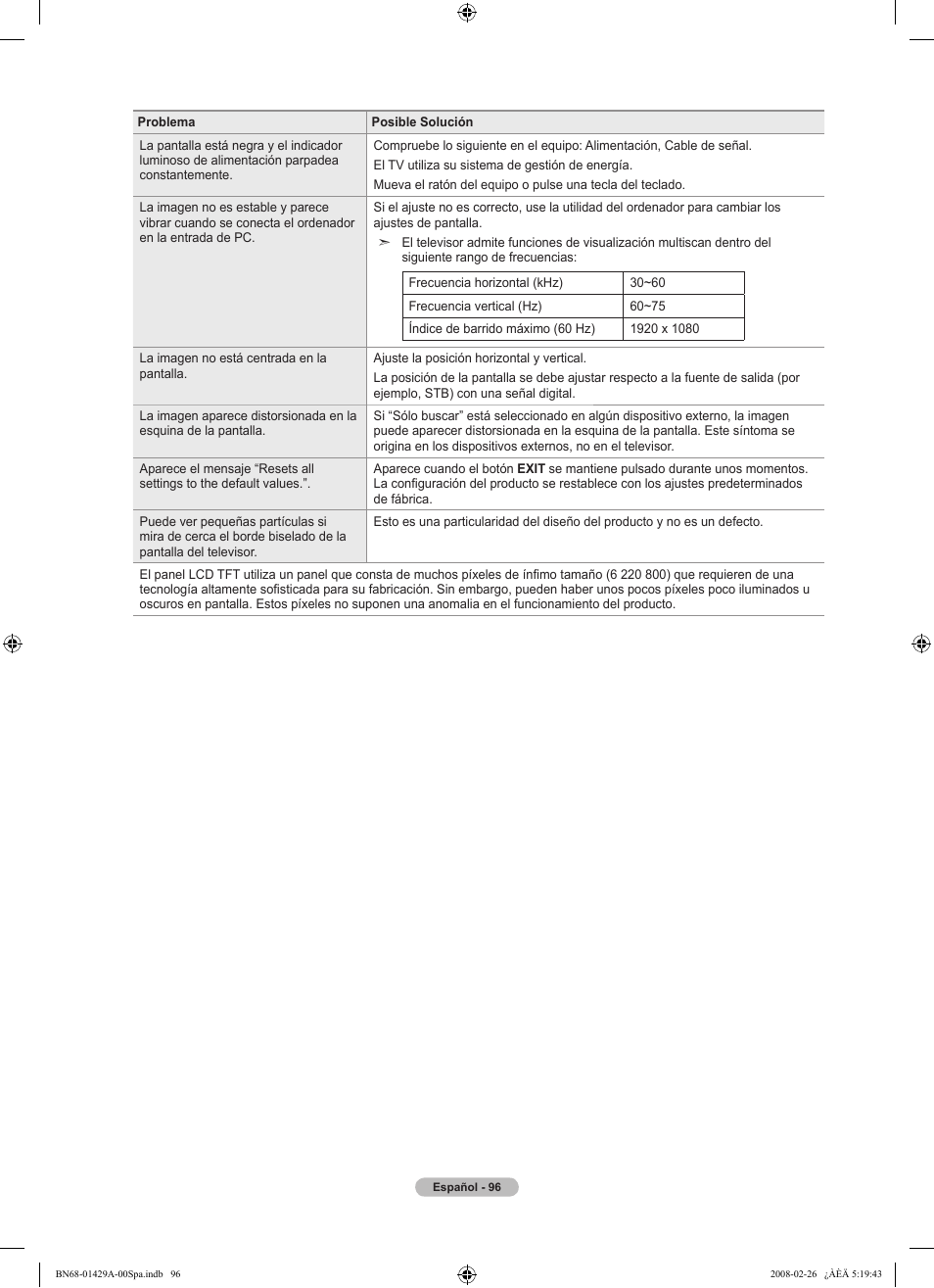 Samsung LN46A650A1FXZA User Manual | Page 212 / 222