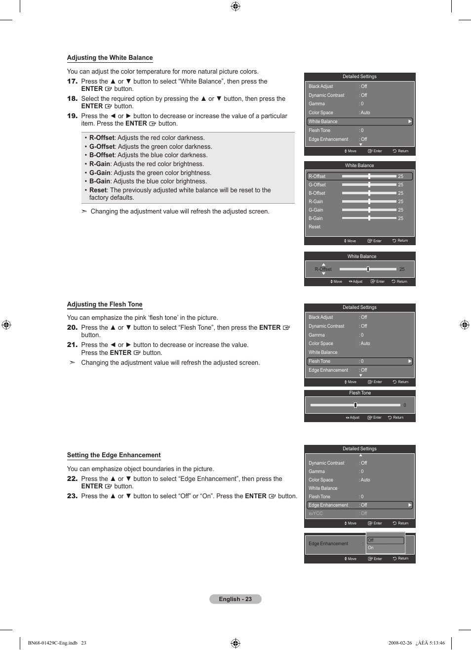 Samsung LN46A650A1FXZA User Manual | Page 25 / 222