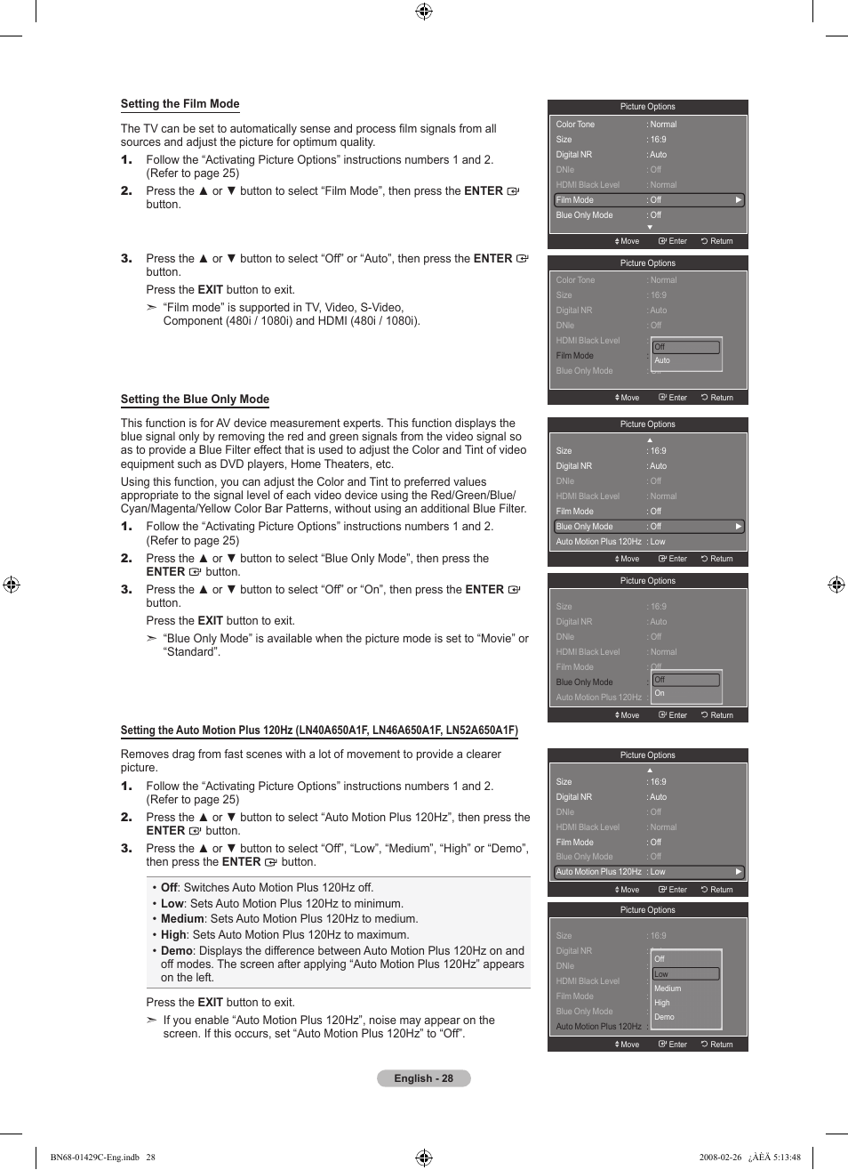 Samsung LN46A650A1FXZA User Manual | Page 30 / 222