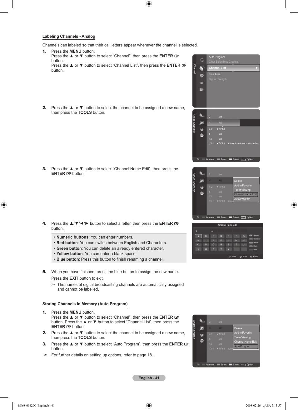 Samsung LN46A650A1FXZA User Manual | Page 43 / 222