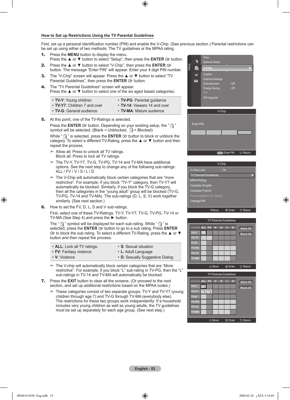 Samsung LN46A650A1FXZA User Manual | Page 55 / 222