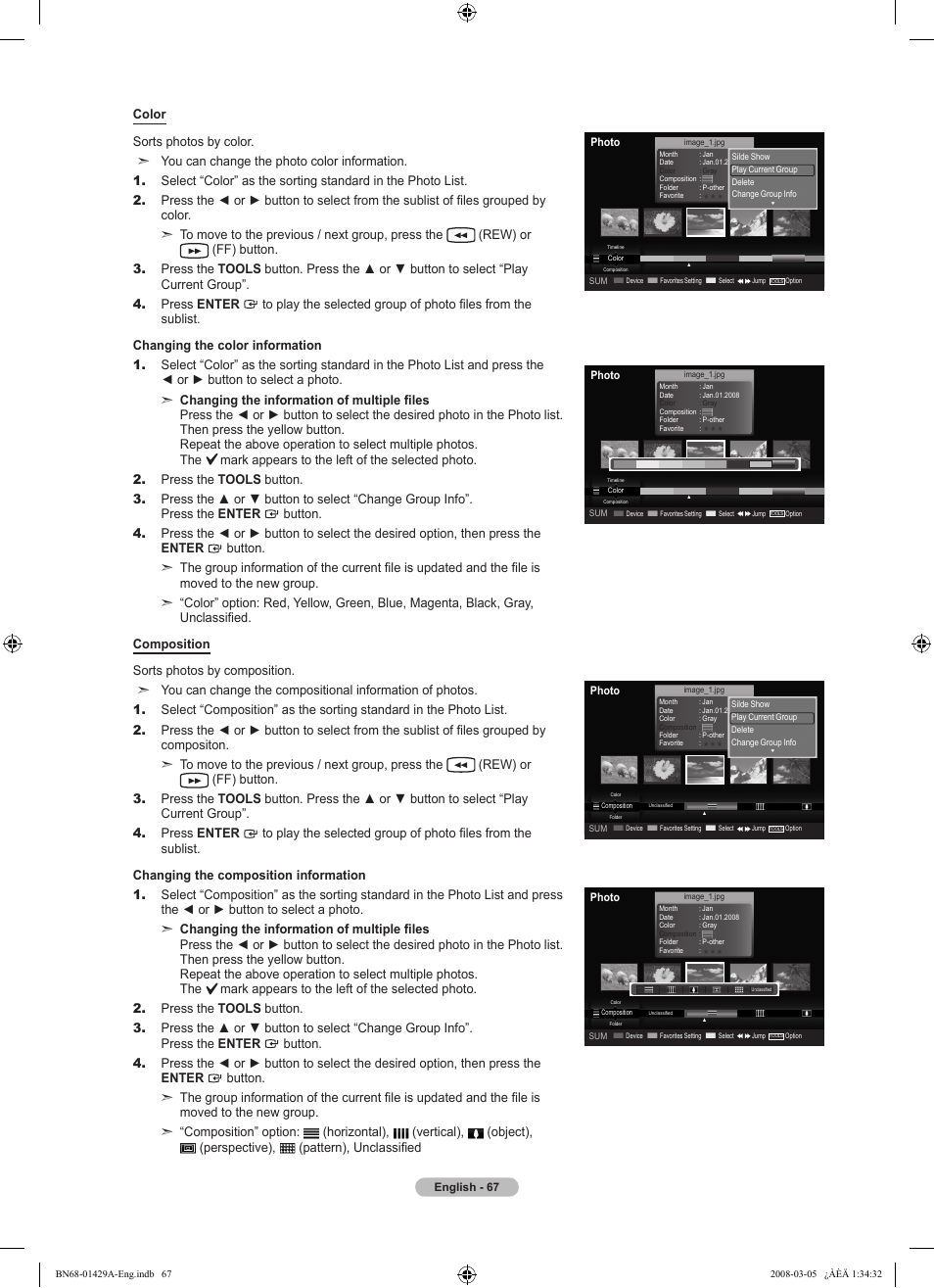 Samsung LN46A650A1FXZA User Manual | Page 69 / 222