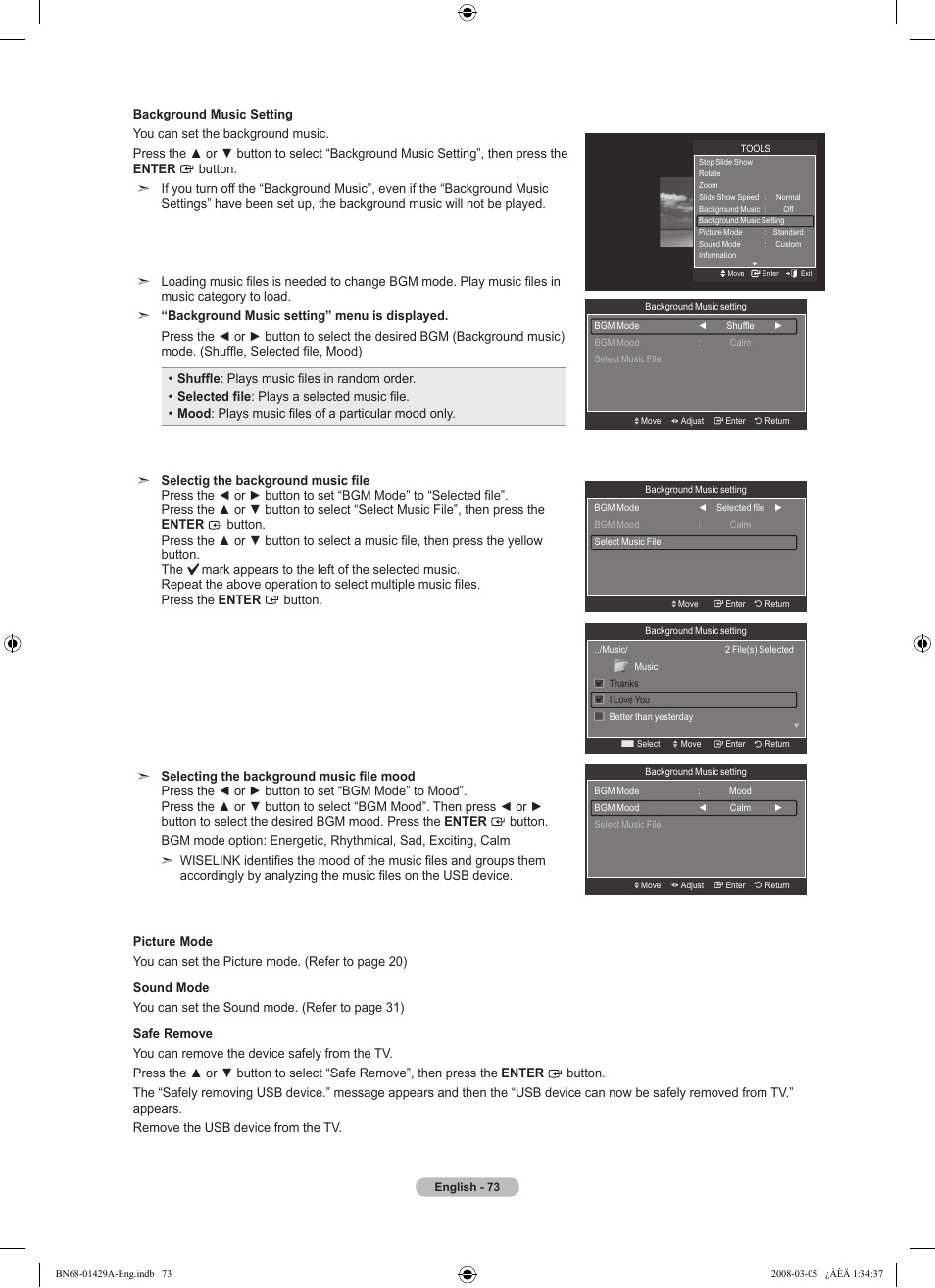 Samsung LN46A650A1FXZA User Manual | Page 75 / 222