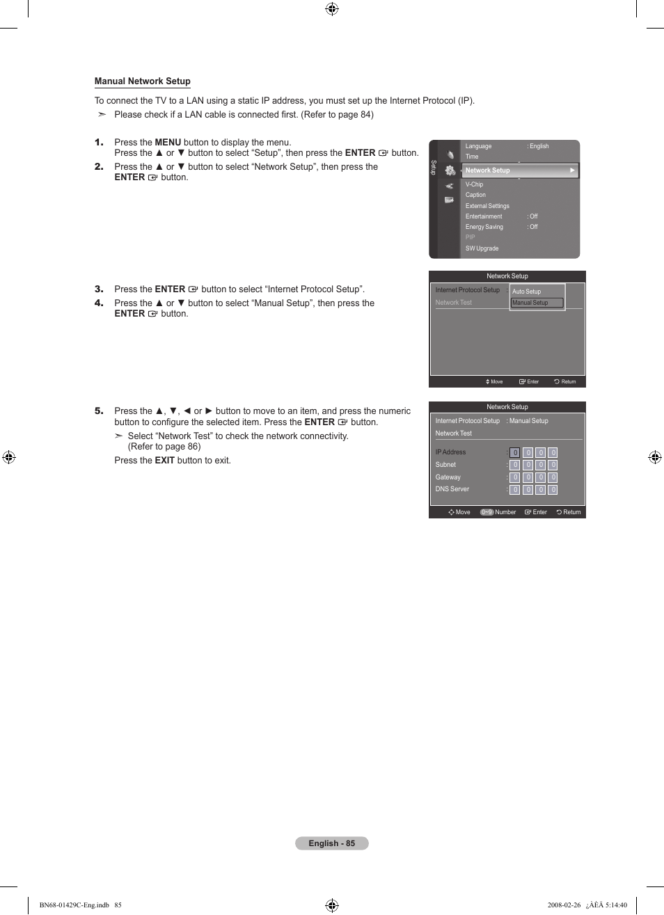 Samsung LN46A650A1FXZA User Manual | Page 87 / 222