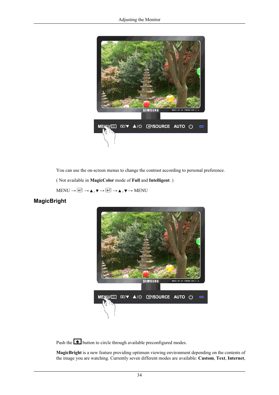 Magicbright | Samsung LS19MYTRBQ-XAA User Manual | Page 35 / 67