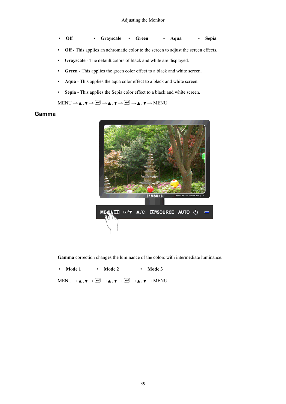 Gamma | Samsung LS19MYTRBQ-XAA User Manual | Page 40 / 67