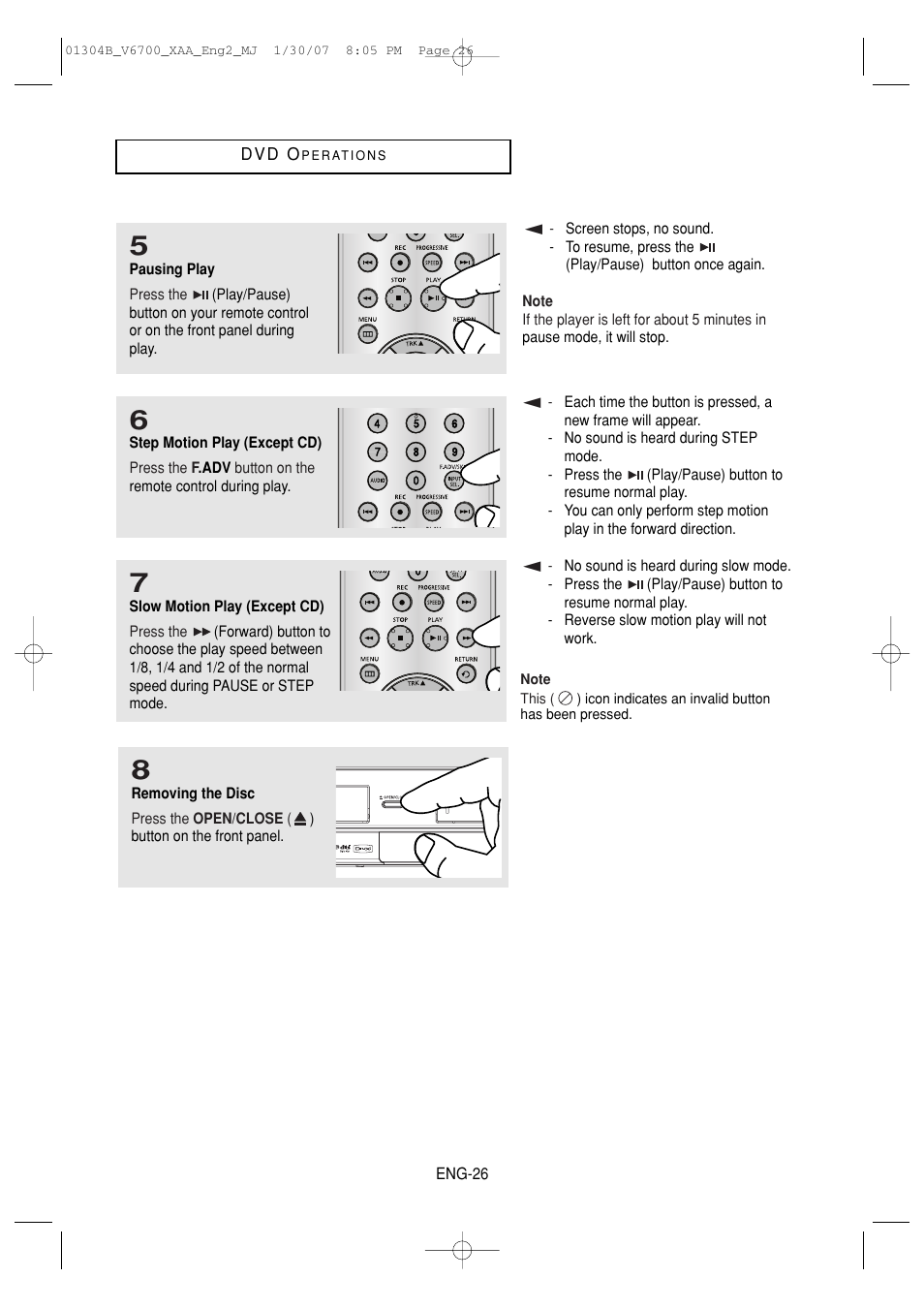 Samsung DVD-V6700-XAA User Manual | Page 26 / 84