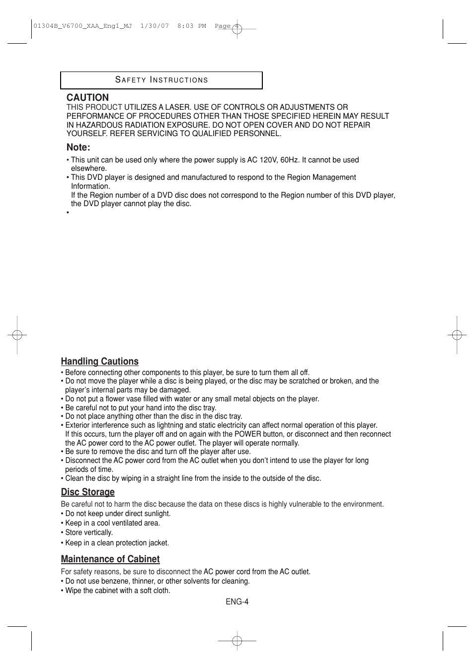 Samsung DVD-V6700-XAA User Manual | Page 4 / 84