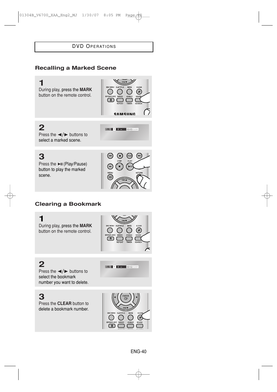 Samsung DVD-V6700-XAA User Manual | Page 40 / 84