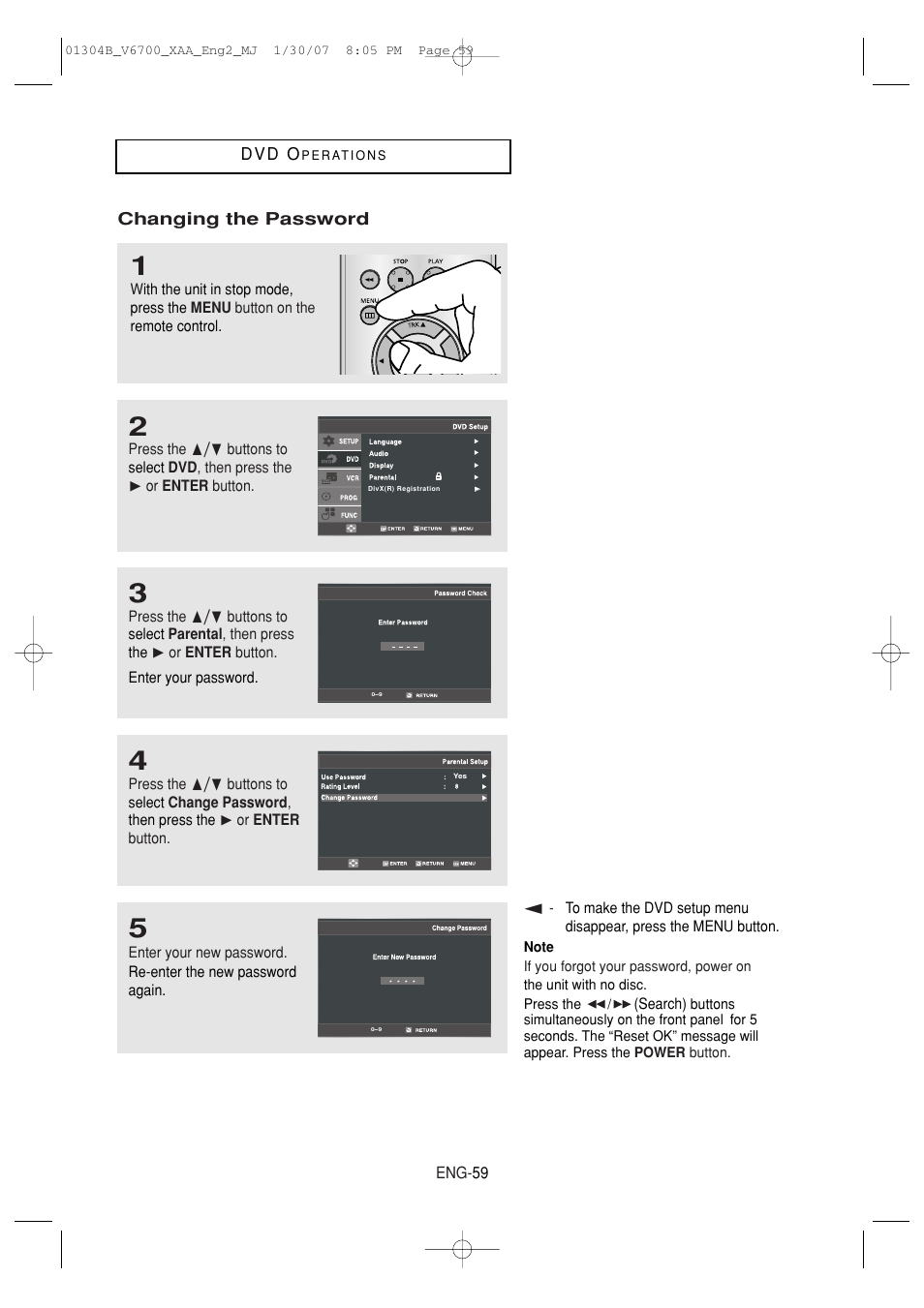 Samsung DVD-V6700-XAA User Manual | Page 59 / 84