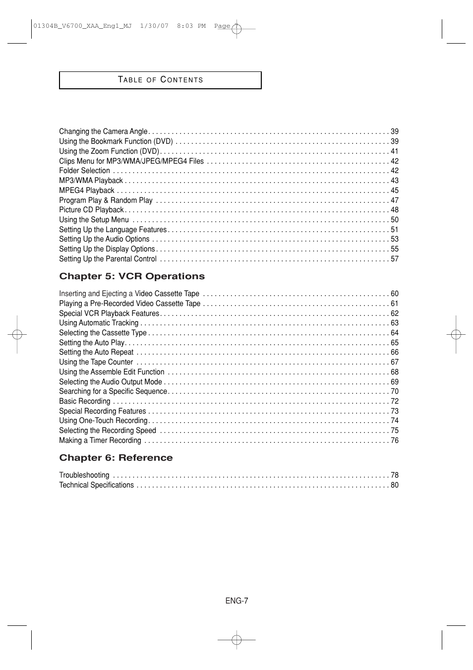 Samsung DVD-V6700-XAA User Manual | Page 7 / 84