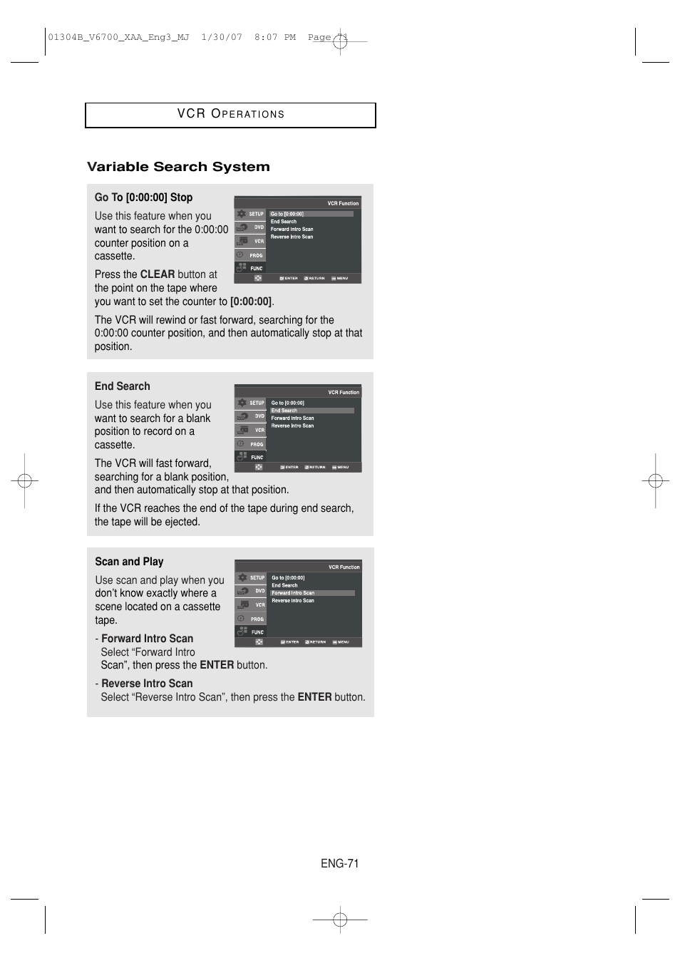 Samsung DVD-V6700-XAA User Manual | Page 71 / 84