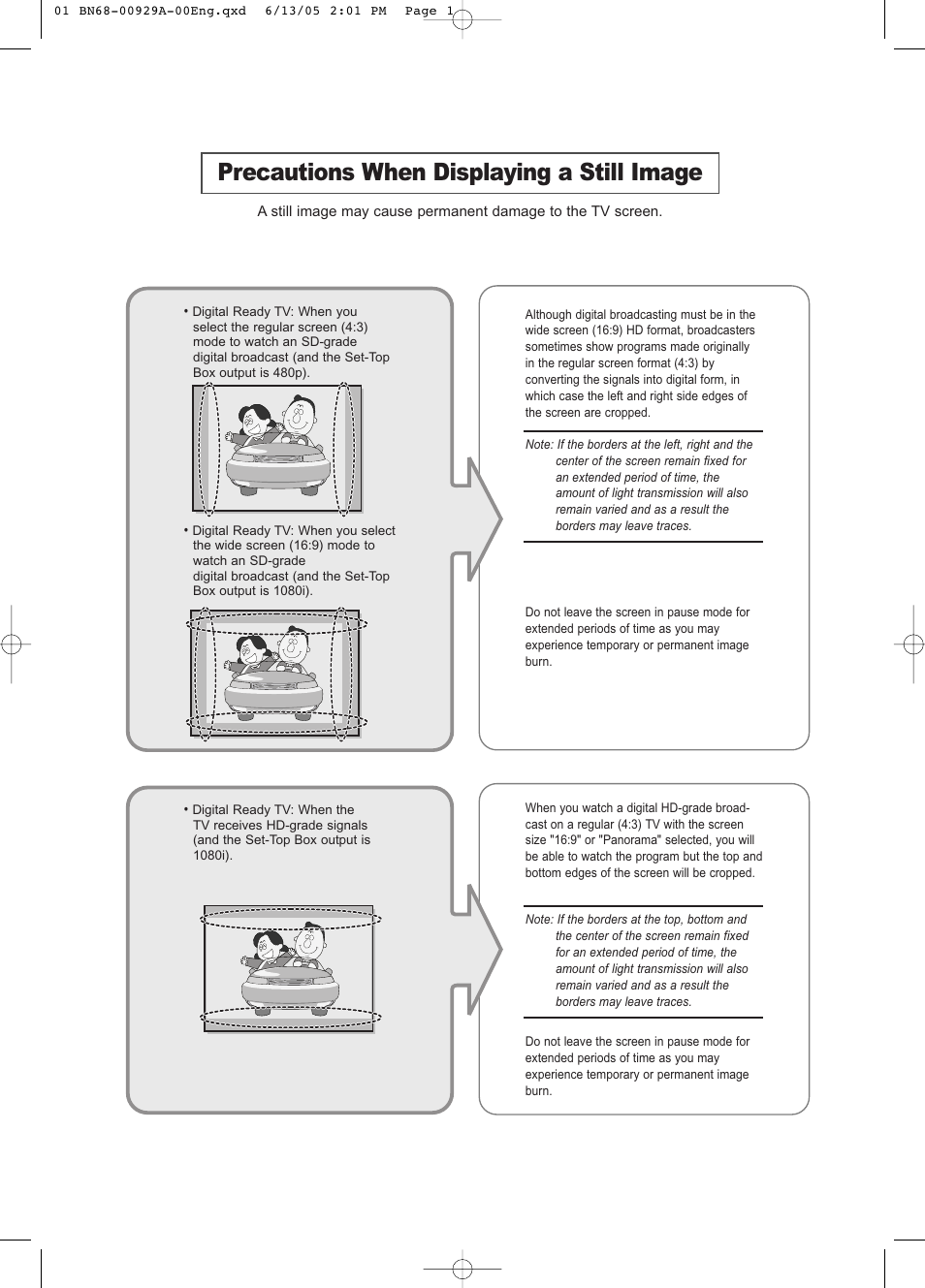 Precautions when displaying a still image | Samsung LNR377DX-XAA User Manual | Page 2 / 114