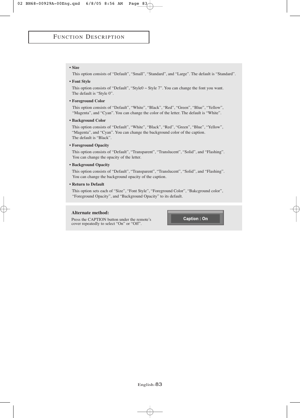 Samsung LNR377DX-XAA User Manual | Page 89 / 114