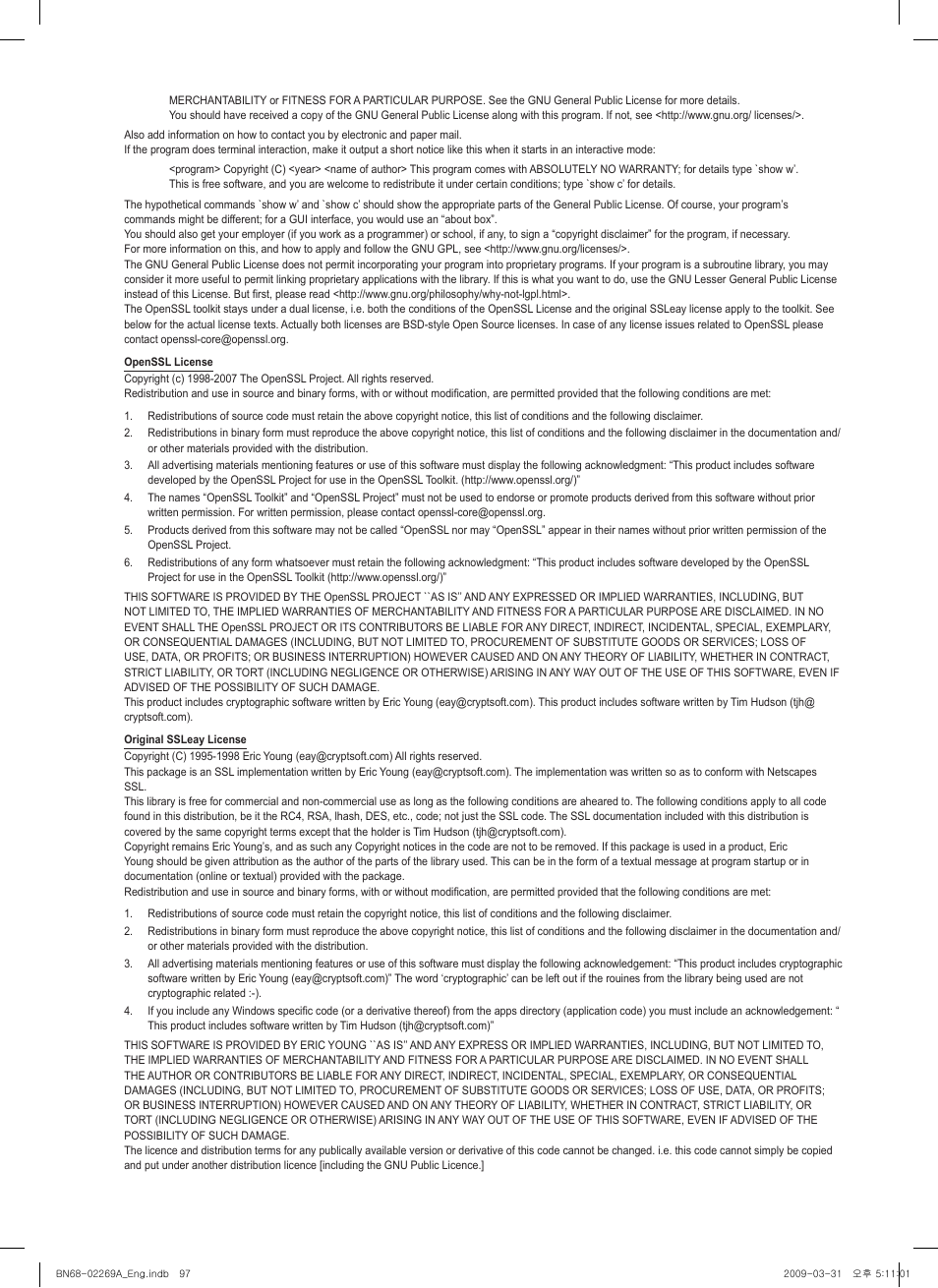 Samsung PN58B650S1FXZA User Manual | Page 97 / 184
