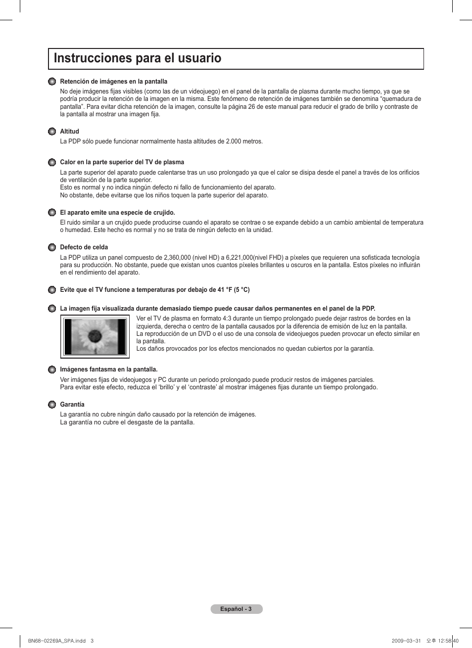Instrucciones para el usuario | Samsung PN58B650S1FXZA User Manual | Page 99 / 184