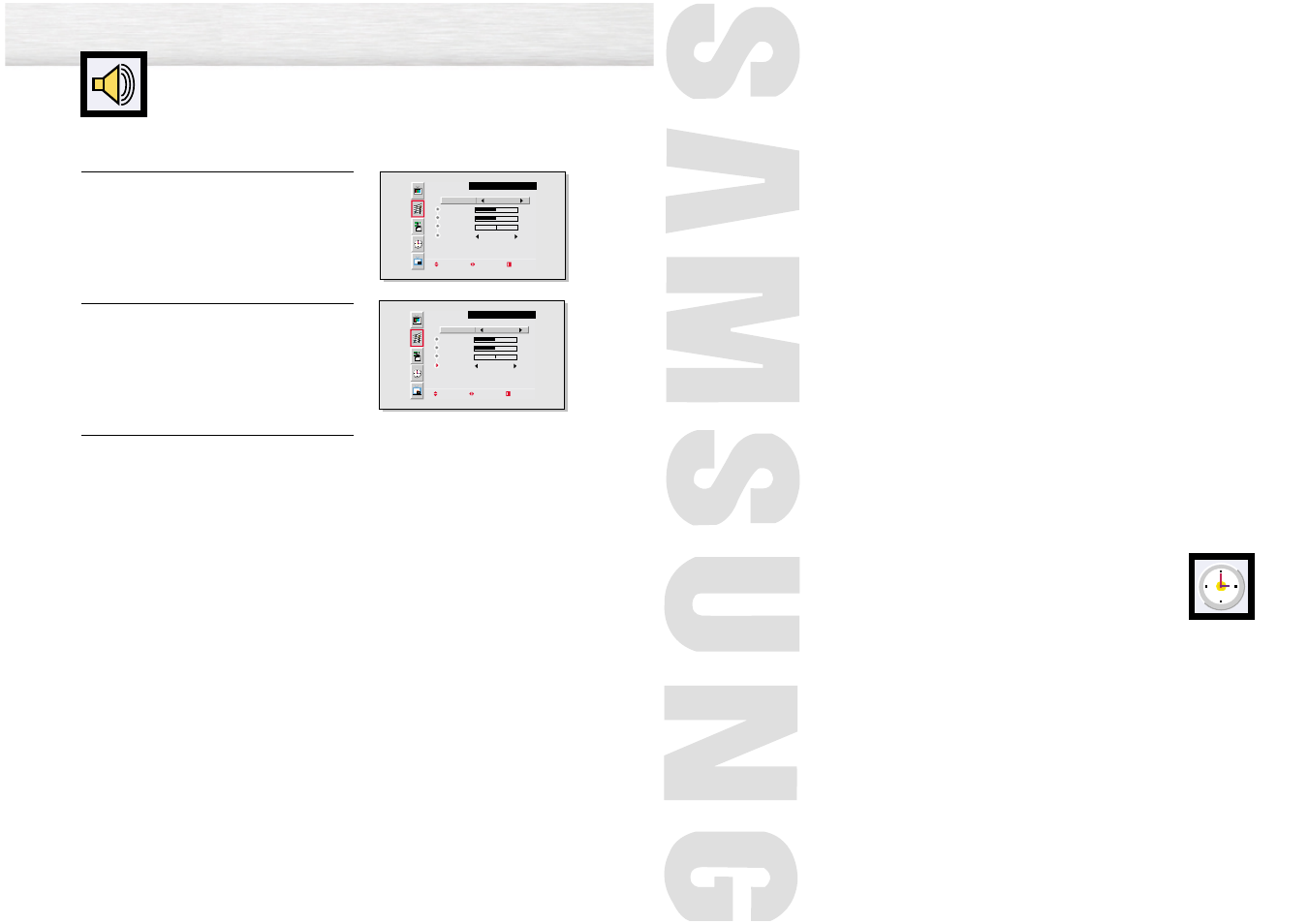 Time setting, Using the surround | Samsung SPL4225DX-XAA User Manual | Page 20 / 36