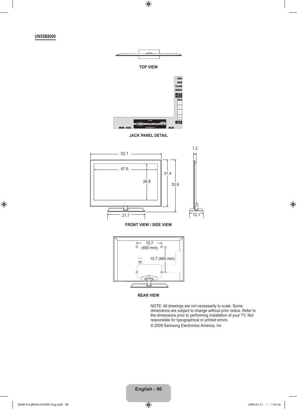 Samsung UN55B8000XFXZA User Manual | Page 92 / 290