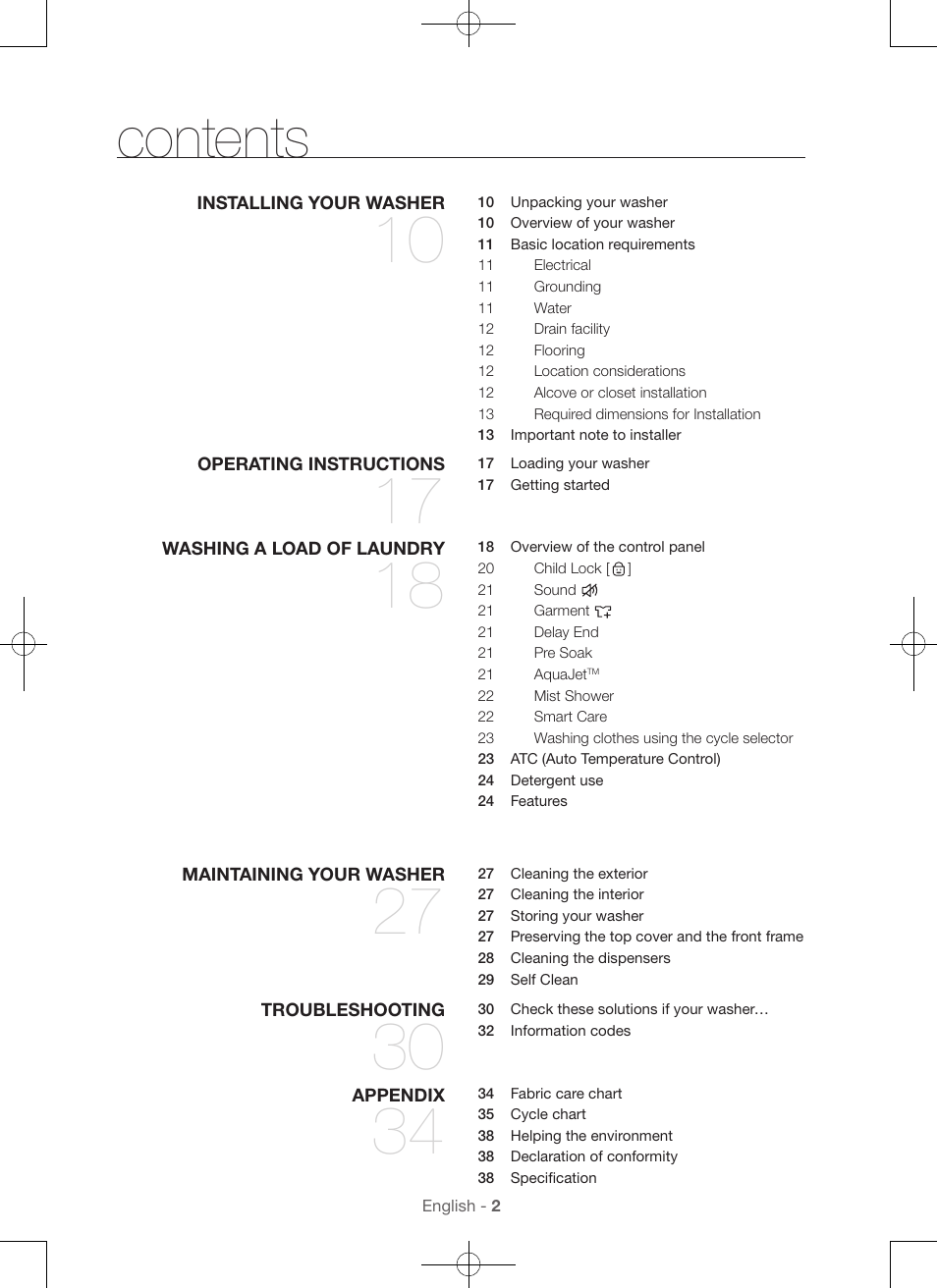 Samsung WA45H7000AW-A2 User Manual | Page 2 / 132