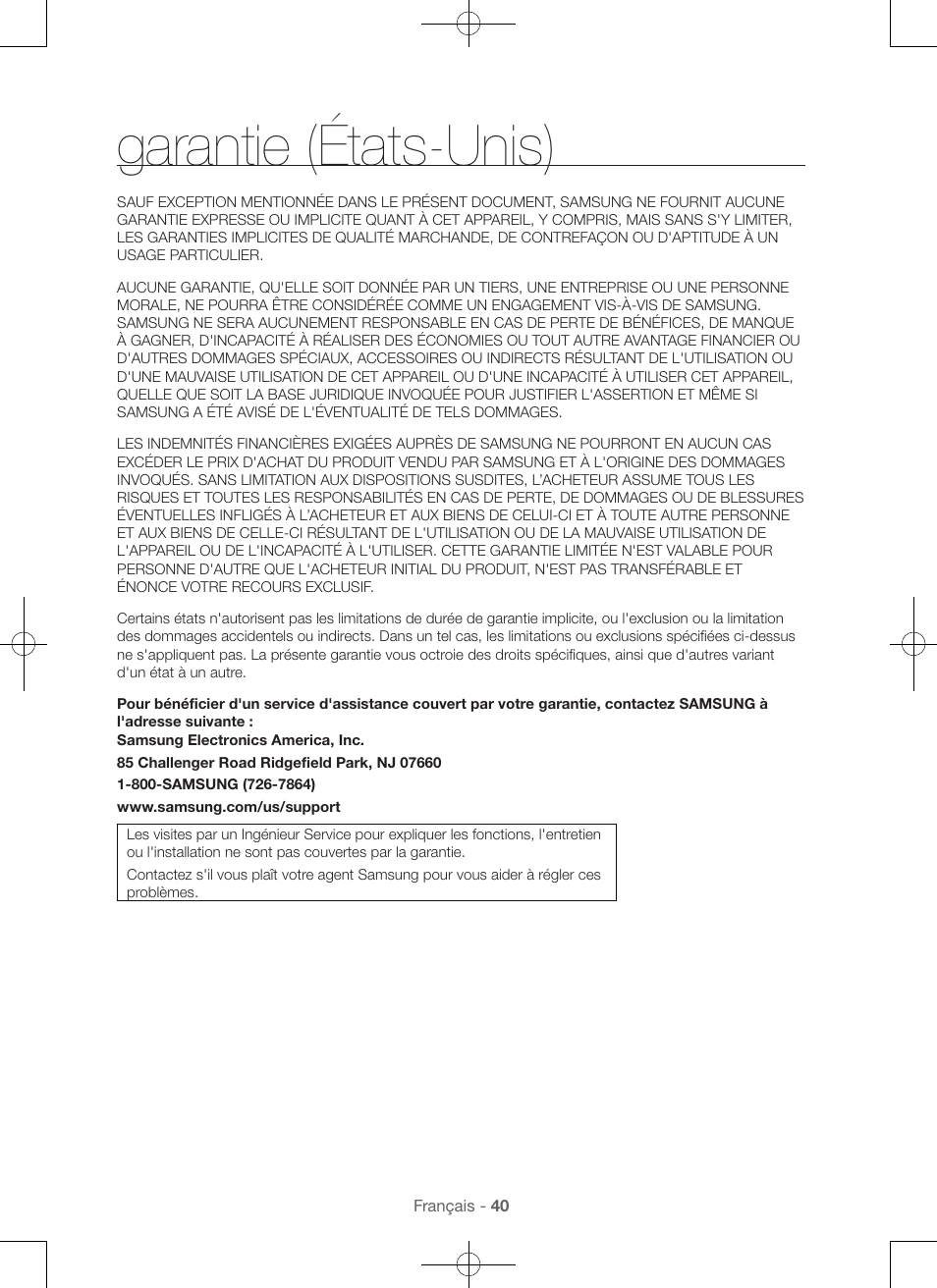 Garantie (états-unis) | Samsung WA45H7000AW-A2 User Manual | Page 84 / 132