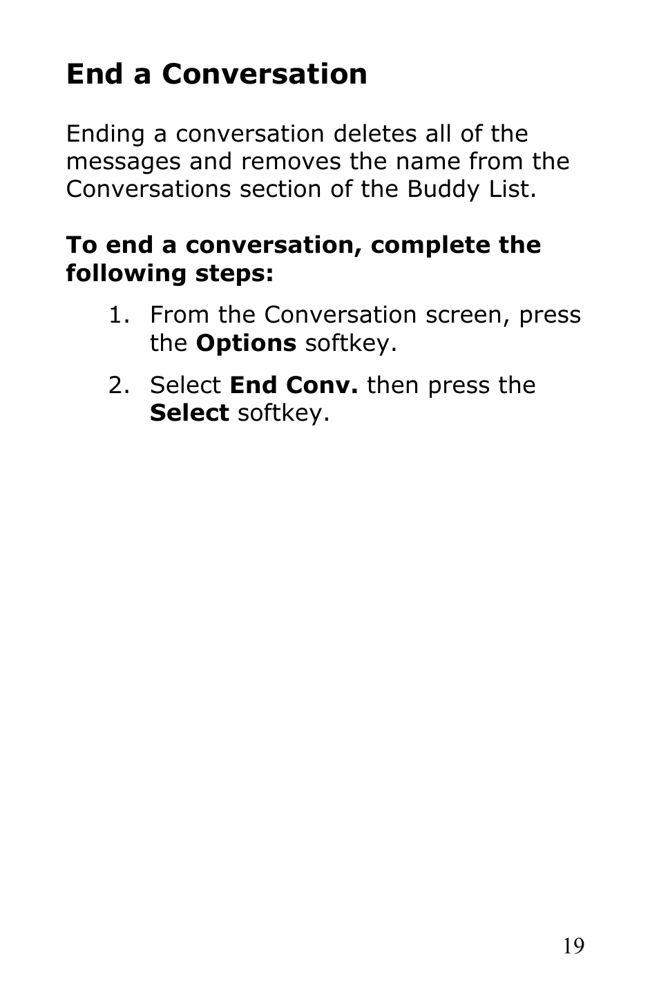 End a conversation | Samsung SGH-R225LV-XAR User Manual | Page 23 / 34