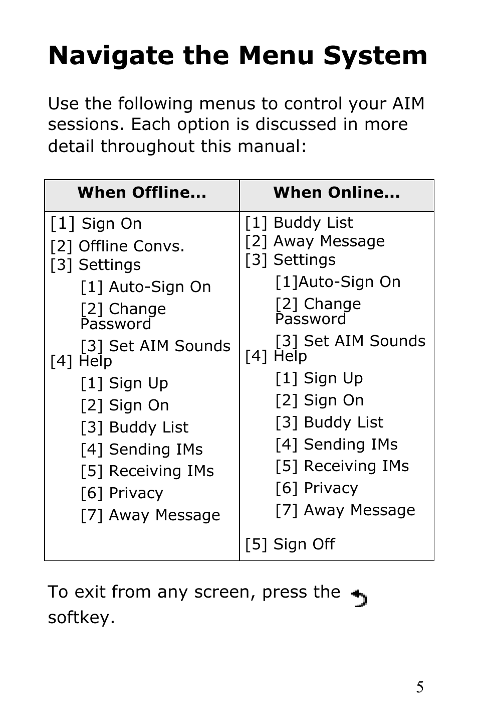Navigate the menu system | Samsung SGH-R225LV-XAR User Manual | Page 9 / 34