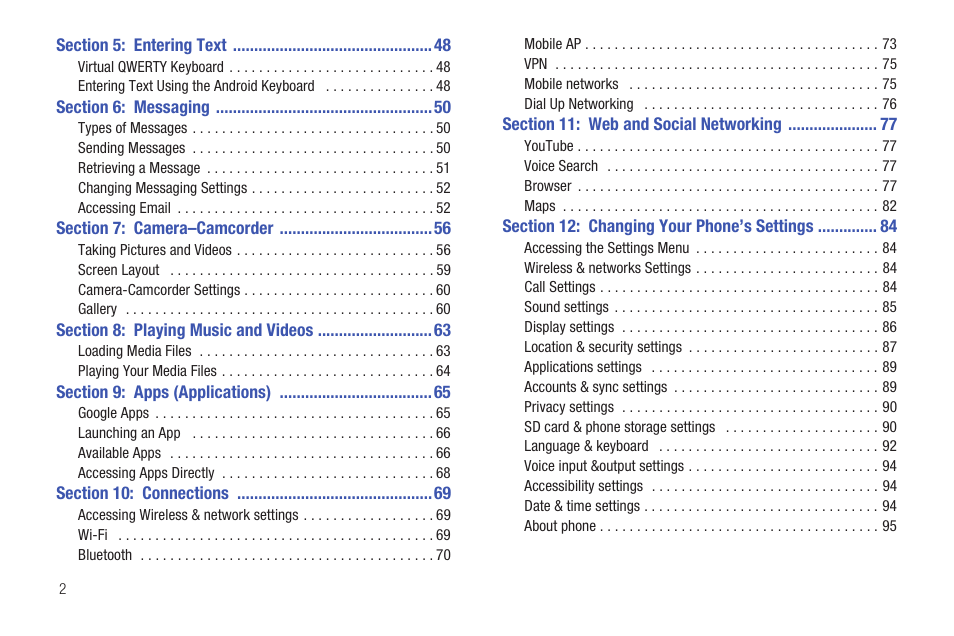 Samsung SCH-I100ZKAXAR User Manual | Page 6 / 130