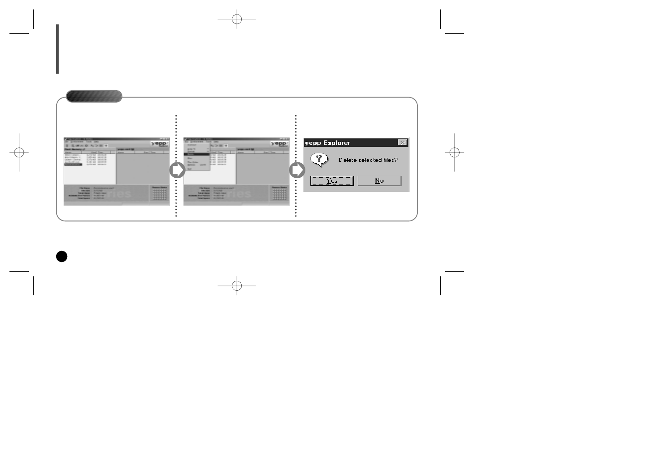 Deleting files, Eleting files | Samsung YP-SE64PS User Manual | Page 28 / 39
