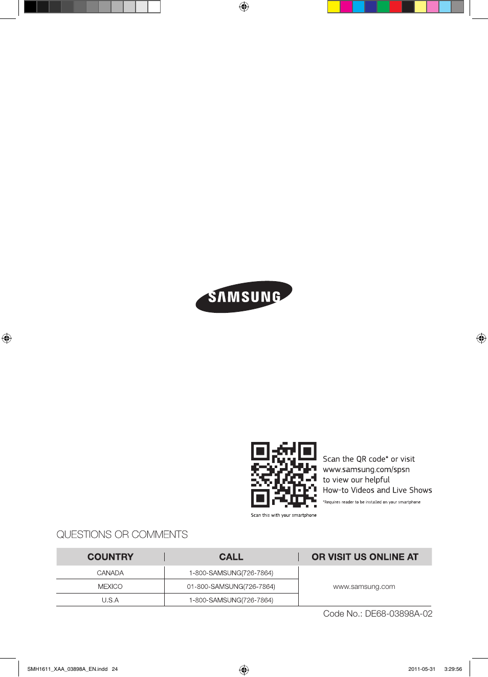 Samsung SMH1611B-XAA User Manual | Page 24 / 48