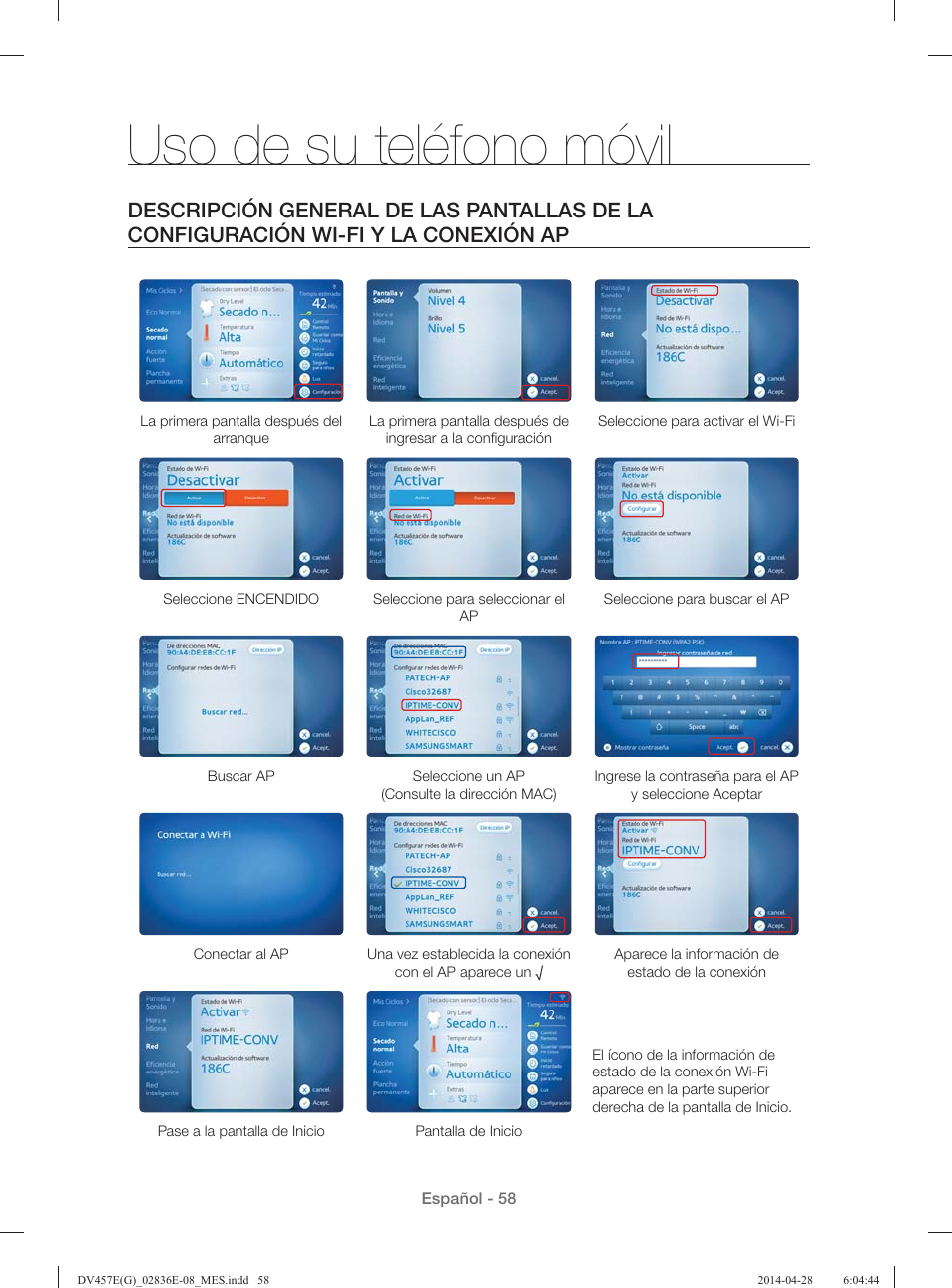 Uso de su teléfono móvil | Samsung DV457GVGSGR-AA User Manual | Page 210 / 228