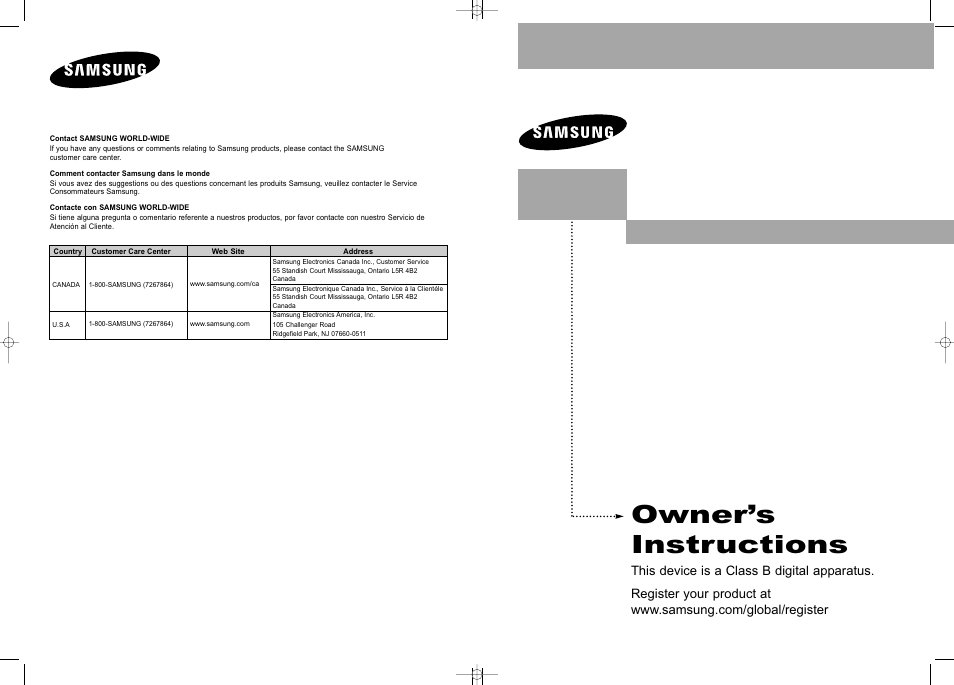 Samsung LNR2050PX-XAA User Manual | 56 pages