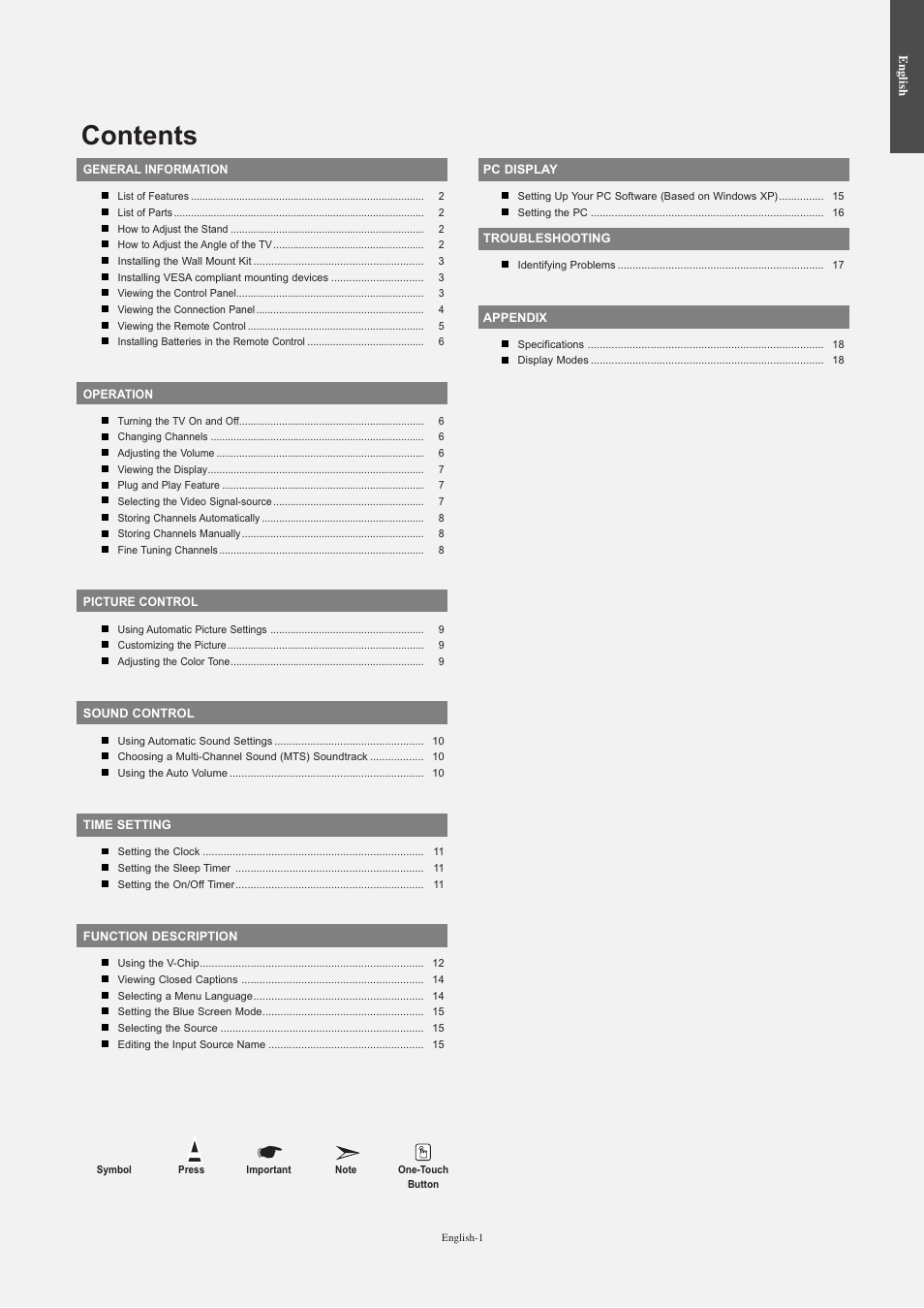 Samsung LNR2050PX-XAA User Manual | Page 3 / 56