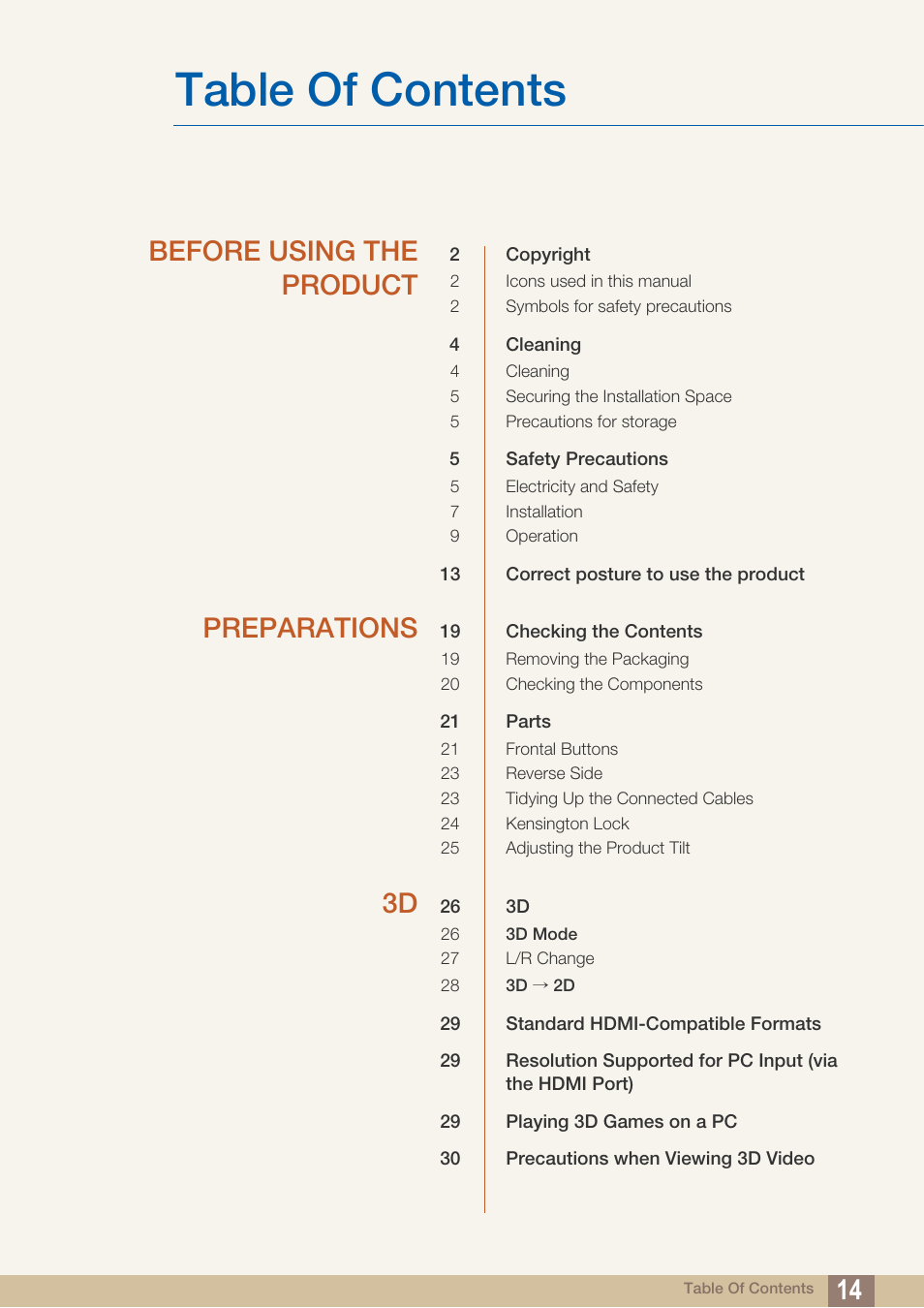 Samsung LS27A750DS-ZA User Manual | Page 14 / 88