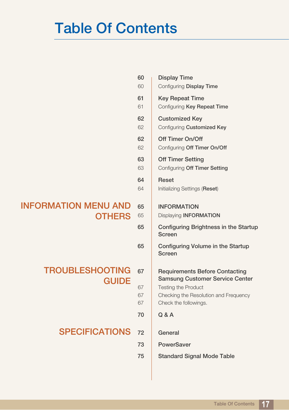 Samsung LS27A750DS-ZA User Manual | Page 17 / 88