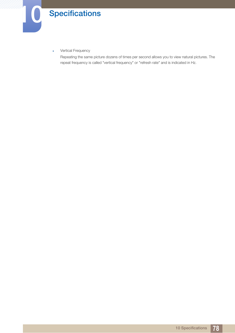Specifications | Samsung LS27A750DS-ZA User Manual | Page 78 / 88