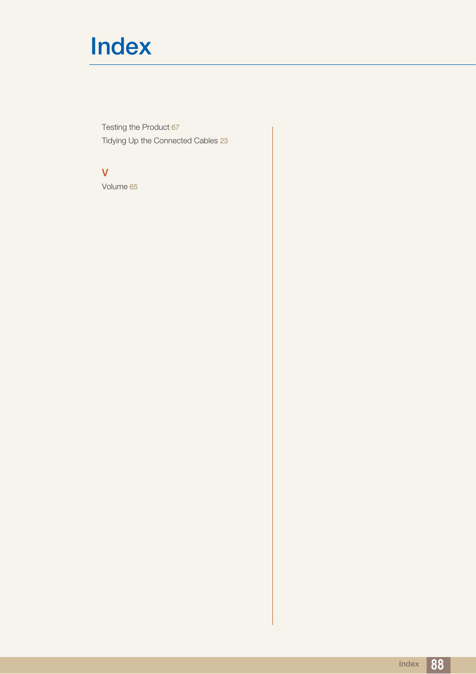 Index | Samsung LS27A750DS-ZA User Manual | Page 88 / 88