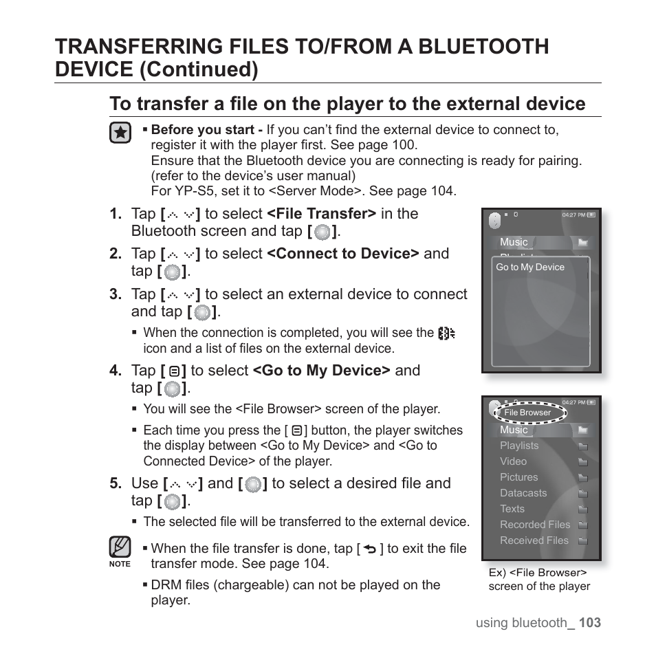 Samsung YP-S5JAB-XAA User Manual | Page 103 / 117
