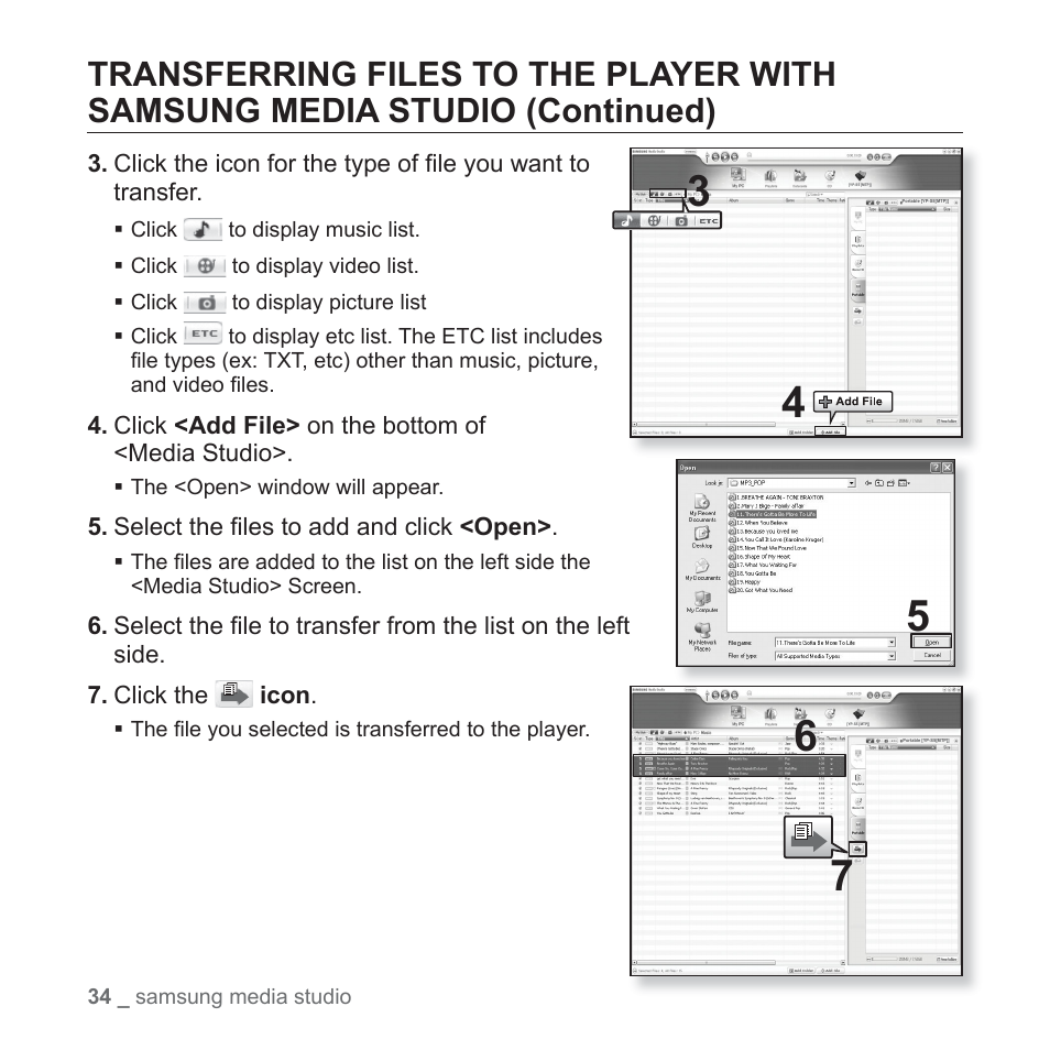 Samsung YP-S5JAB-XAA User Manual | Page 34 / 117