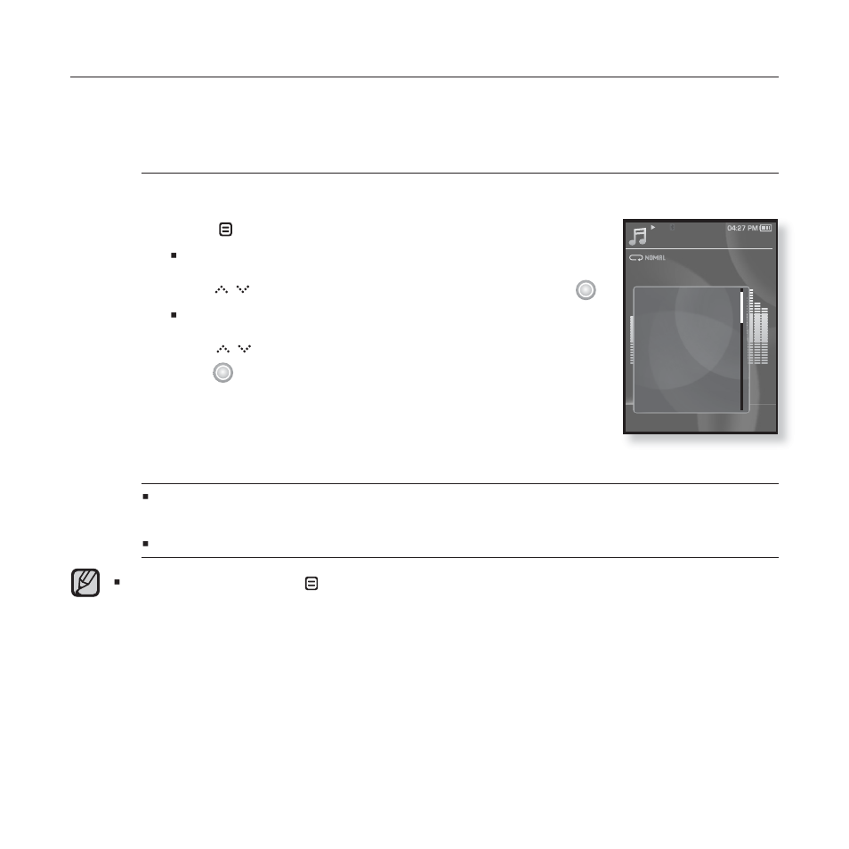 Using the music menu | Samsung YP-S5JAB-XAA User Manual | Page 45 / 117
