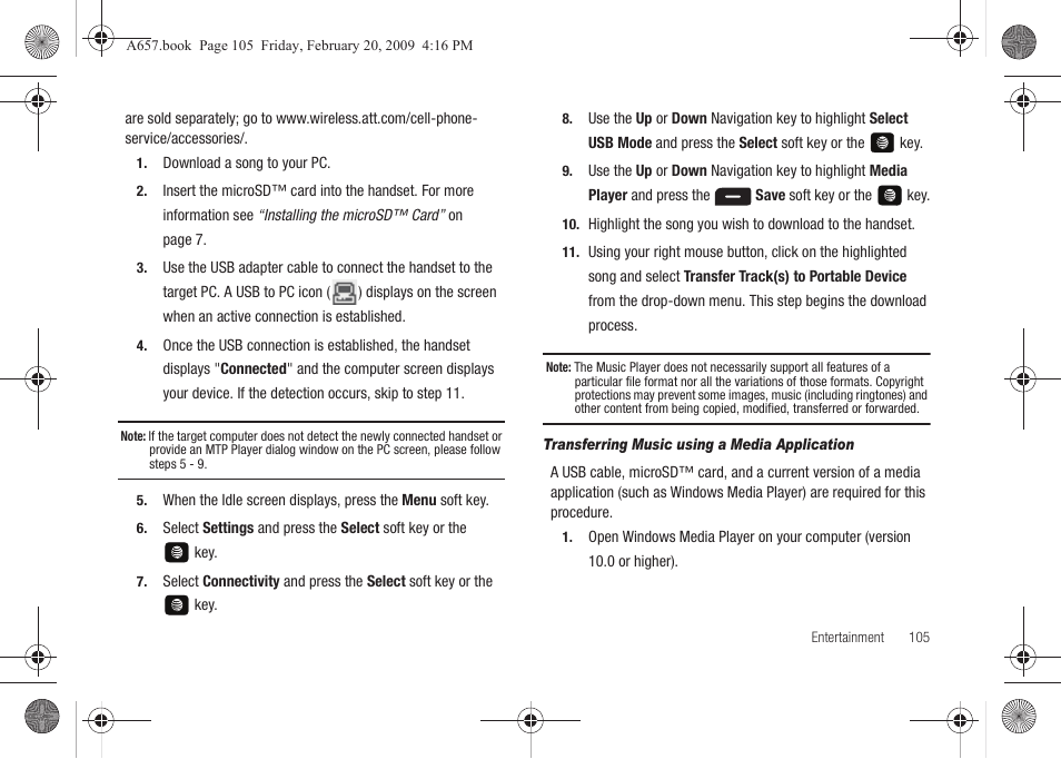 Samsung SGH-A657ZKAATT User Manual | Page 109 / 184