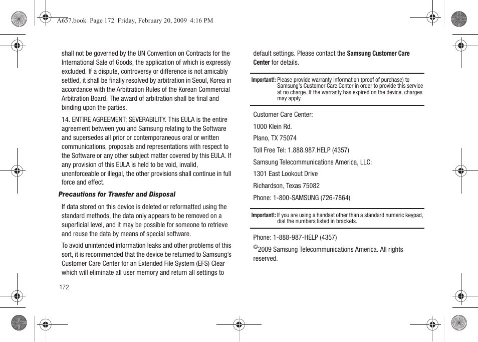 Samsung SGH-A657ZKAATT User Manual | Page 176 / 184