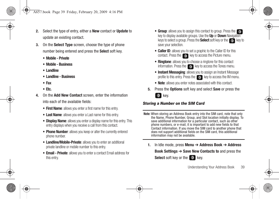 Samsung SGH-A657ZKAATT User Manual | Page 43 / 184